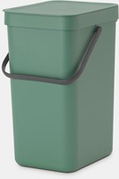 Brabantia Abfalleimer Sort & Go 12L fir grün - Küchenmülleimer Recycling