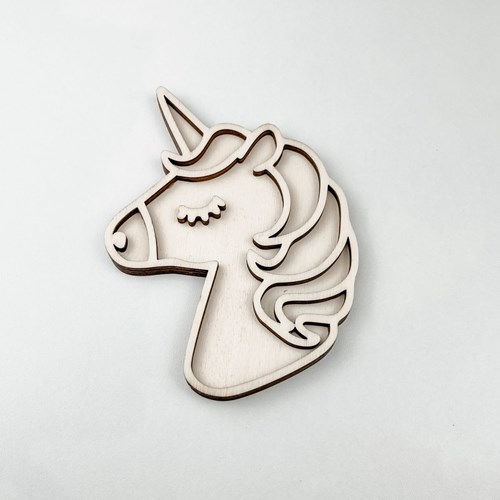FiQ houten vulvorm Eenhoorn - 13×10 cm