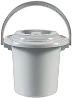 Curver Camping Toiletteneimer hellgrau - 5 Liter - mit Deckel