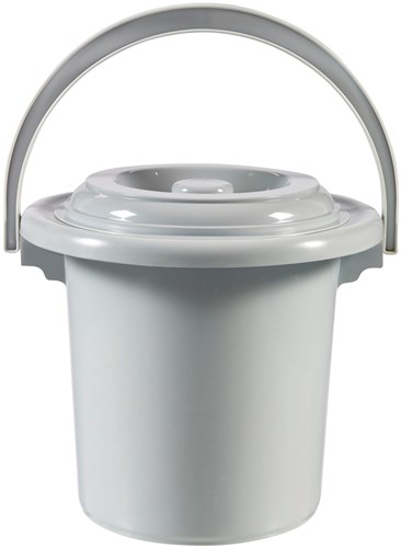Curver Camping Toiletteneimer hellgrau - 5 Liter - mit Deckel