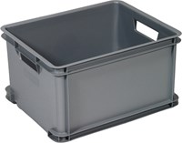 Curver Aufbewahrungsbox Unibox Classic L silber 43x35x24cm stapelbar