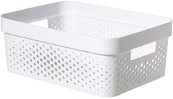 Curver Aufbewahrungsbox Dots Weiß 11L 100% recycelter Kunststoff