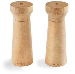 Amefa Pfeffer- und Salzmühlen Set Holz 15 cm - modernes Küchenzubehör