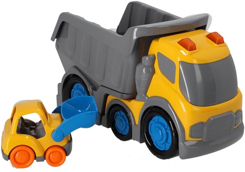 KiddyGo Spielzeug-Kipplaster mit Licht und Sound 31 cm blau-2