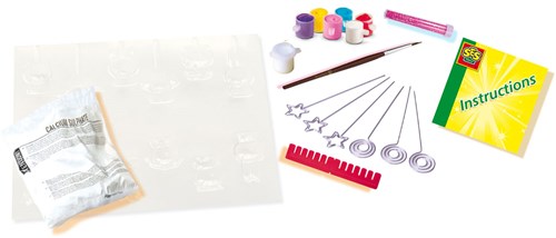 Ses Memohalter Bastelset Gips Malen Glitzer Kreativ Kinder-2