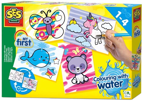 Ses Malen mit Wasser Fantasietiere Bastelset für Kinder
