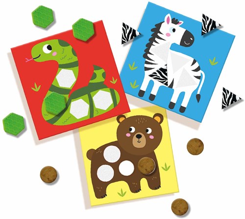 Ses sensorisches Spielzeug Mosaik Karten Tiere - 24 Formen-2