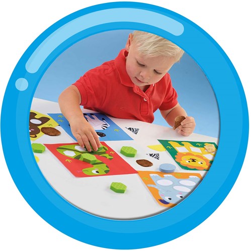 Ses sensorisches Spielzeug Mosaik Karten Tiere - 24 Formen-3