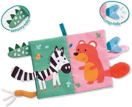 Ses sensorisches Spielzeug weiches Tier-Schwänze-Buch Baby Knisterbuch-2