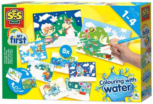 SES Farben mit Wasser Megaset versteckte Tiere - kreatives Bastelset für Kinder
