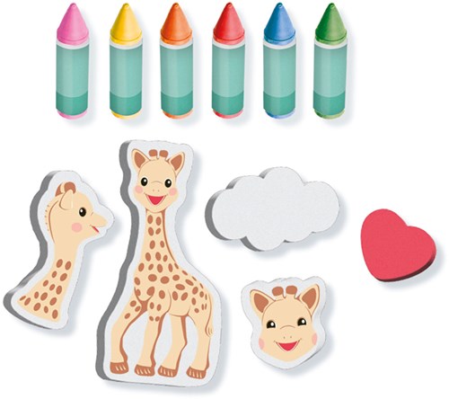 Ses Badkreide Sophie la Girafe mit Schaumformen - Badespielzeug-2