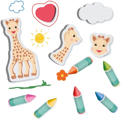 Ses Badkreide Sophie la Girafe mit Schaumformen - Badespielzeug-3