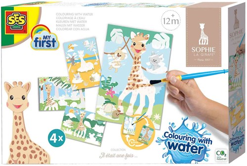 Ses Sophie la Girafe Malen mit Wasser - magische Karten - wiederverwendbar