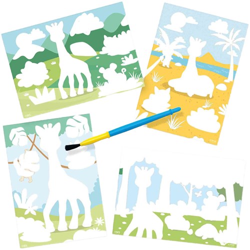 Ses Sophie la Girafe Malen mit Wasser - magische Karten - wiederverwendbar-2