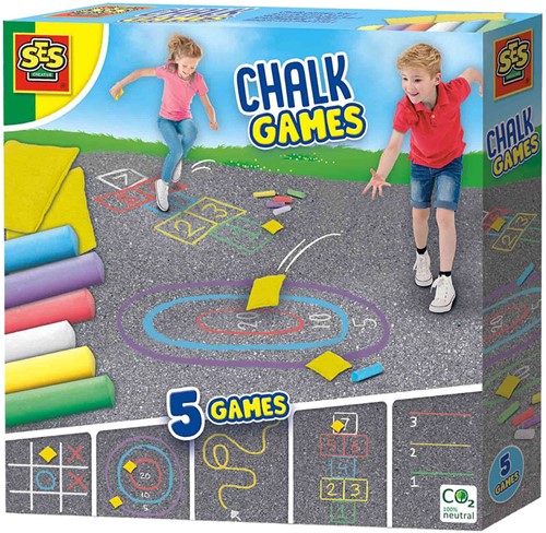 SES Stoepkrijt Spellen 5in1