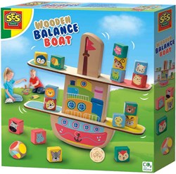Ses Holz Balanceschiff - pädagogisches Gleichgewichtsspiel für Kinder und Familie