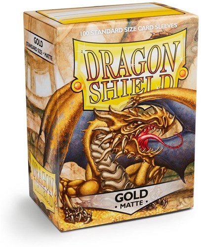 Dragon Shield Kartenhüllen matt gold 100 Stück - Kartenschutz