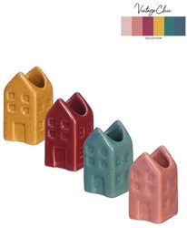 Blumenvase Haus Amsterdam Dekoration 3x3x6cm Keramik Geschenk