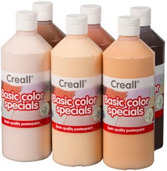 Creall Plakatfarbe Set - Schulmalfarben Farben der Welt 6x500ml