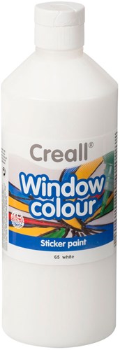 Creall Fensterfarbe weiß - Glasfarbe für Kinder und Erwachsene 500ml