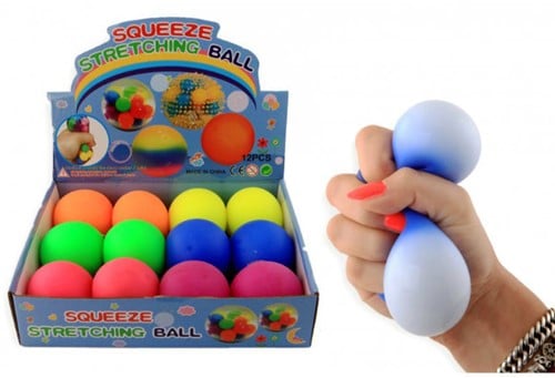 12 Quetschball 7 cm. neon 9404