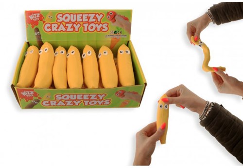 Jonotoys Bananen Stressball Spielzeug Set - Anti-Stress Quetschfigur 12 Stück