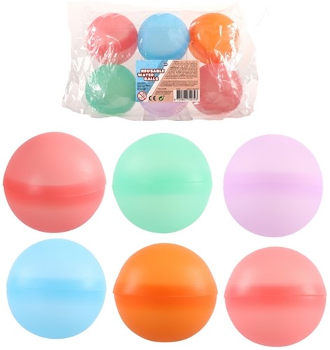 6 nachfüllbare Wasserbomben im Paket. 4079