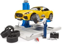 Bruder Spielzeug Car Service Center mit Roadster - Auto Spielset-3