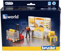 Bruder bworld DHL Shop mit Handhubstapler - 62251-3