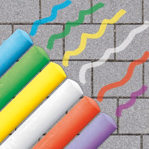 Ses Straßenkreide 6 Stück - robust und leicht abwaschbares Outdoor-Spielzeug-2