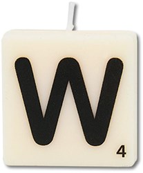 Buchstabenkerzen weiß für Dekoration und Feier - 4er Set
