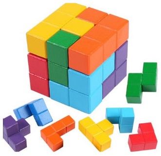 Zauberwürfel aus Holz in Box 25051