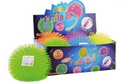 6 Flauschiger Ball, einfarbig, 23 cm. in Box 24299