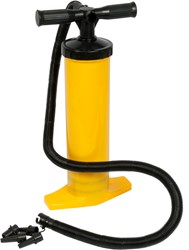 Handpumpe mit Doppelwirkung schwarz - Luftpumpe für Pool und Luftmatratze