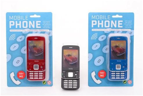Mobiele telefoon met batterijen