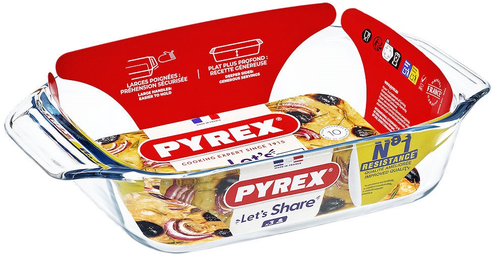 Pyrex Auflaufform Glas 27x17x6cm 1,4L transparent Borosilikat