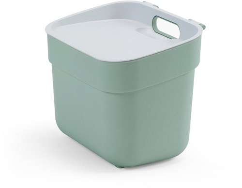 Curver Abfalleimer Bio 5L grün/grau - nachhaltiger Küchenmülleimer