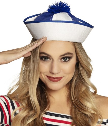 Boland - Marine Mütze blau weiß - Matrosenhut Erwachsene Unisex-3