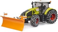 Bruder Traktor Claas Axion 950 mit Schneeketten und Pflugschar-2