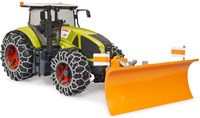 Bruder Traktor Claas Axion 950 mit Schneeketten und Pflugschar-3
