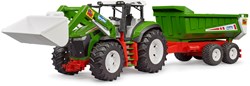Bruder Spielzeug Traktor Roadmax mit Frontlader und Kippanhänger - Landwirtschaftsfahrzeug