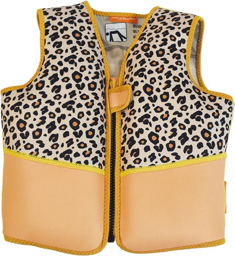 Swim Essentials Schwimmweste Kind Beige Leopard 2-3 Jahre Sicherheit