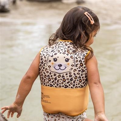Swim Essentials Schwimmweste Kind Beige Leopard 2-3 Jahre Sicherheit-3