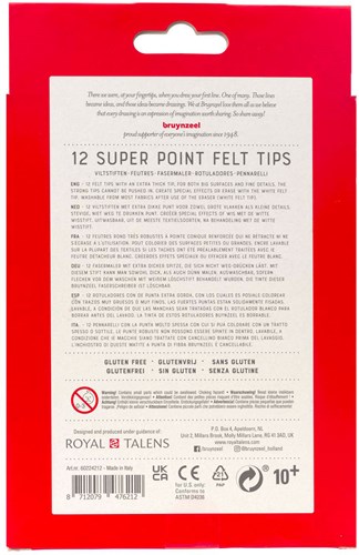 Bruynzeel Filzstifte Super Point Set - 12 Farben Kinderzeichnen-3