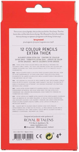 Bruynzeel Mega Farbstifte Set 12 Stück - extra dicke Buntstifte-3