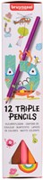 Bruynzeel Farbstifte Set - Triple Grip - 12 Stück für Kinder