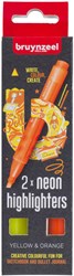 Bruynzeel Marker Spielzeug Set Gelb Orange Neon Farben