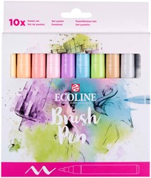 Bruynzeel Brushpen Set Pastell - 10 Farben kreatives Zeichnen