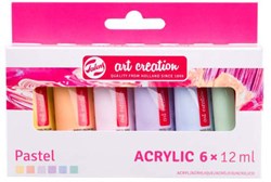 Acrylfarben Set Pastell Malen 6x12ml assortiert für kreativen Spaß