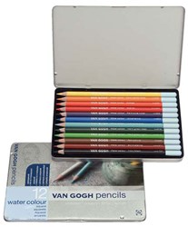 Bruynzeel Van Gogh Aquarellstifte Starterset 12 Farben im Metallkasten